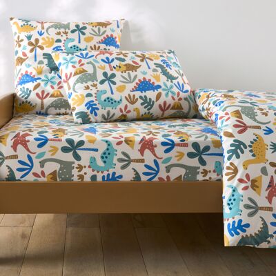 LA REDOUTE INTERIEURS Drap-housse enfant, 30% coton recyclé, bonnet 25 cm, imprimé dinosaures, DINO LA REDOUTE INTERIEURS Drap-housse enfant, 30% coton recyclé, bonnet 25 cm, imprimé dinosaures, DINO