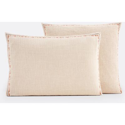La Redoute Interieurs Funda de coussin réversible coton/lin - Literie La Redoute Interieurs Funda de coussin réversible coton/lin - Literie
