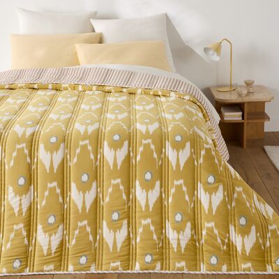 LA REDOUTE INTERIEURS Couvre-lit kantha, imprimé ikat et rayures, coton lavé, ASTANA LA REDOUTE INTERIEURS Couvre-lit kantha, imprimé ikat et rayures, coton lavé, ASTANA