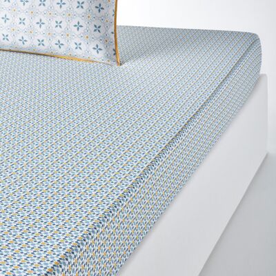 La Redoute Interieurs Teyben Drap-Housse Bleu - Literie La Redoute Interieurs Teyben Drap-Housse Bleu - Literie
