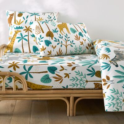 LA REDOUTE INTERIEURS Drap-housse enfant, 30% coton recyclé, bonnet 25 cm, imprimé animaux, JUNGLE LA REDOUTE INTERIEURS Drap-housse enfant, 30% coton recyclé, bonnet 25 cm, imprimé animaux, JUNGLE