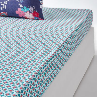 La Redoute Interieurs Drap-housse en Coton - Bleu - Draps La Redoute Interieurs Drap-housse en Coton - Bleu - Draps
