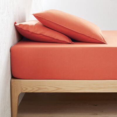LA REDOUTE INTERIEURS Drap housse uni coton lavé bonnet 30cm, Scenario LA REDOUTE INTERIEURS Drap housse uni coton lavé bonnet 30cm, Scenario