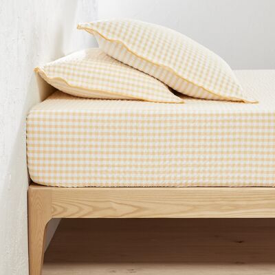 Drap-housse coton seersucker La Redoute Interiors - Collection Signature Drap-housse coton seersucker La Redoute Interiors - Collection Signature
