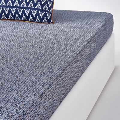 LA REDOUTE INTERIEURS Drap housse en coton - Bleu - Linge de lit LA REDOUTE INTERIEURS Drap housse en coton - Bleu - Linge de lit