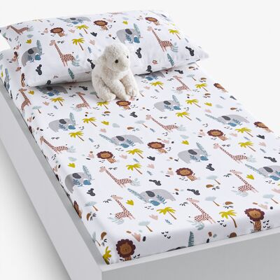LA REDOUTE INTERIEURS Drap plat pour bébé en coton biologique - Motifs animaux LA REDOUTE INTERIEURS Drap plat pour bébé en coton biologique - Motifs animaux