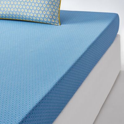 La Redoute Interieurs Drap-Housse en Coton - Bleu La Redoute Interieurs Drap-Housse en Coton - Bleu