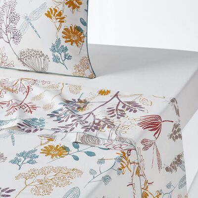 LA REDOUTE INTERIEURS Drap plat en percale de coton - Motif floral, 180x290cm LA REDOUTE INTERIEURS Drap plat en percale de coton - Motif floral, 180x290cm