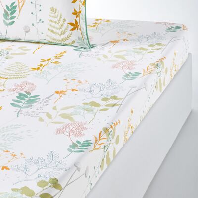 Drap en percale de coton Herbarium - La Redoute Interieurs - 160x200cm Drap en percale de coton Herbarium - La Redoute Interieurs - 160x200cm