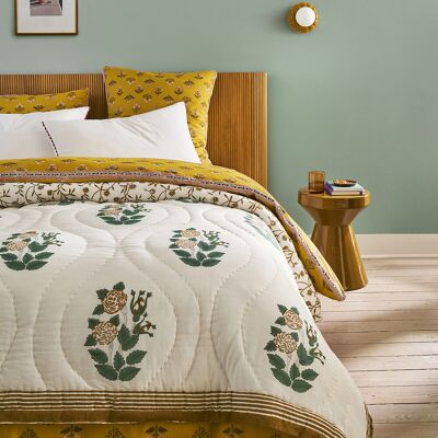 LA REDOUTE INTERIEURS Couvre-lit matelassé, imprimé block-print, voile de coton, JAPALI LA REDOUTE INTERIEURS Couvre-lit matelassé, imprimé block-print, voile de coton, JAPALI