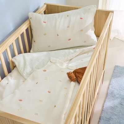 LA REDOUTE INTERIEURS Drap-housse bébé, en gaze de coton, bonnet 17 cm, imprimé planètes, DIEGO LA REDOUTE INTERIEURS Drap-housse bébé, en gaze de coton, bonnet 17 cm, imprimé planètes, DIEGO
