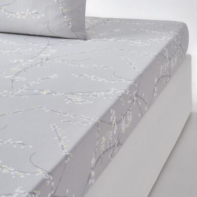 LA REDOUTE INTERIEURS Drap en satin de coton - Motif floral - 200 fils - Tailles variées LA REDOUTE INTERIEURS Drap en satin de coton - Motif floral - 200 fils - Tailles variées