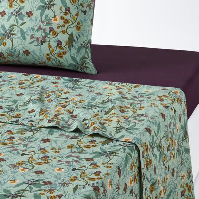 LA REDOUTE INTERIEURS Drap housse en coton - Motif floral - 180x290cm LA REDOUTE INTERIEURS Drap housse en coton - Motif floral - 180x290cm