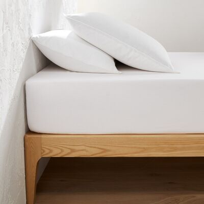 LA REDOUTE INTERIEURS Drap housse en flanelle de coton - Hauteur 30cm - Blanc LA REDOUTE INTERIEURS Drap housse en flanelle de coton - Hauteur 30cm - Blanc