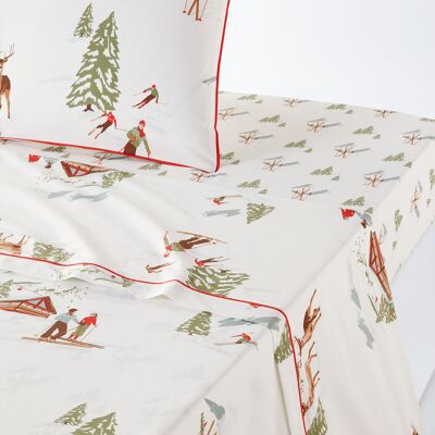 LA REDOUTE INTERIEURS Drap plat percale coton bonnet, Alpes LA REDOUTE INTERIEURS Drap plat percale coton bonnet, Alpes