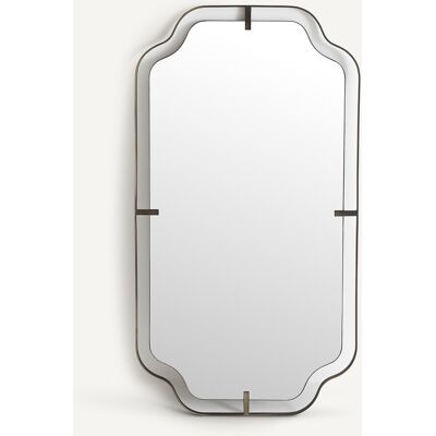AM.PM Miroir style années 30, en métal fer gun métal, hauteur 110 cm, EYLEEN AM.PM Miroir style années 30, en métal fer gun métal, hauteur 110 cm, EYLEEN