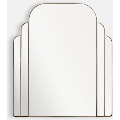LA REDOUTE INTERIEURS Miroir mural, métal fer laitonné, longueur 72 x hauteur 80 cm, ARCIA LA REDOUTE INTERIEURS Miroir mural, métal fer laitonné, longueur 72 x hauteur 80 cm, ARCIA