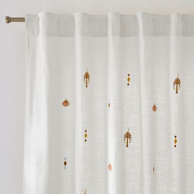 LA REDOUTE INTERIEURS Rideau en coton, motifs exotiques brodés, pattes cachées, NIZAR LA REDOUTE INTERIEURS Rideau en coton, motifs exotiques brodés, pattes cachées, NIZAR