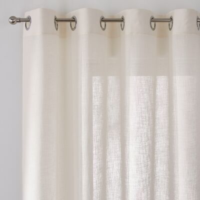 LA REDOUTE INTERIEURS Rideau en polyester effet lin avec œillets - Rideau LA REDOUTE INTERIEURS Rideau en polyester effet lin avec œillets - Rideau