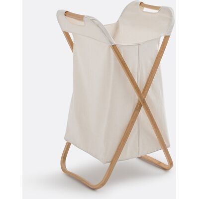 LA REDOUTE INTERIEURS Panier à linge pliable, toile et bambou, Davio LA REDOUTE INTERIEURS Panier à linge pliable, toile et bambou, Davio