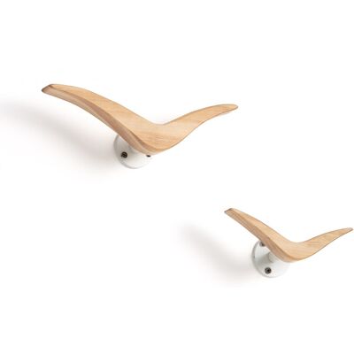 LA REDOUTE INTERIEURS Lot de 2 patères, forme oiseaux LA REDOUTE INTERIEURS Lot de 2 patères, forme oiseaux