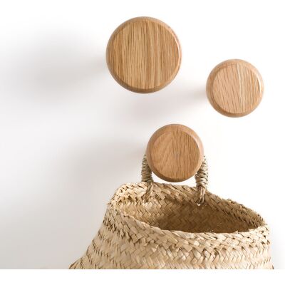 LA REDOUTE INTERIEURS Lot de 3 patères en chêne, Kanca LA REDOUTE INTERIEURS Lot de 3 patères en chêne, Kanca