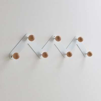 LA REDOUTE INTERIEURS Appendiabiti murale Agama - 7 crochets en bois - Design zig-zag - Blanc LA REDOUTE INTERIEURS Appendiabiti murale Agama - 7 crochets en bois - Design zig-zag - Blanc