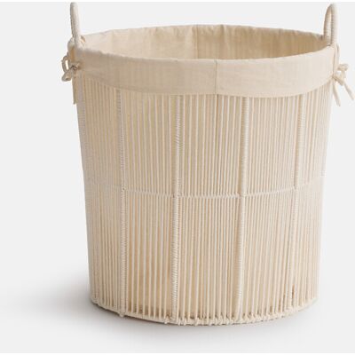 LA REDOUTE INTERIEURS Panier à linge en corde de coton, avec 2 poignées, hauteur 47 cm, ELLIA LA REDOUTE INTERIEURS Panier à linge en corde de coton, avec 2 poignées, hauteur 47 cm, ELLIA
