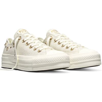 CONVERSE Baskets CHUCK TAYLOR ALL STAR LIFT OX SHINY HEATHERED CANVAS STUDS CONVERSE Baskets CHUCK TAYLOR ALL STAR LIFT OX SHINY HEATHERED CANVAS STUDS