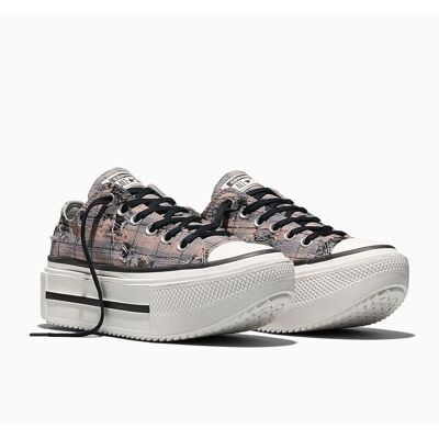 CONVERSE Baskets CHUCK TAYLOR ALL STAR LIFT DOUBLE STACK OX PLAID LACE MATERIAL CONVERSE Baskets CHUCK TAYLOR ALL STAR LIFT DOUBLE STACK OX PLAID LACE MATERIAL