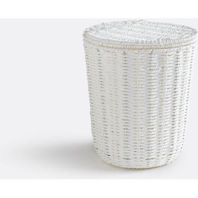 LA REDOUTE INTERIEURS Corbeille en papier tressé blanc - Poubelle LA REDOUTE INTERIEURS Corbeille en papier tressé blanc - Poubelle