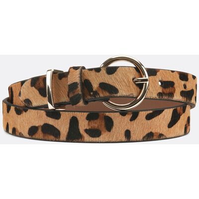 LA REDOUTE COLLECTIONS Ceinture en cuir imprimé léopard LA REDOUTE COLLECTIONS Ceinture en cuir imprimé léopard