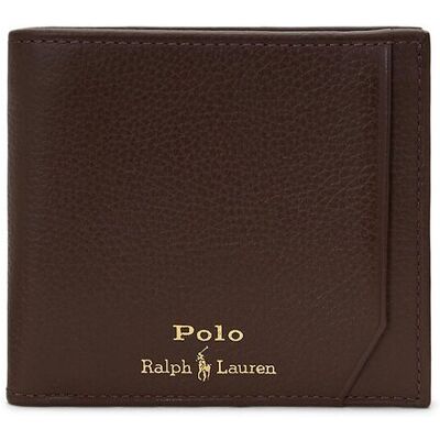 POLO RALPH LAUREN Portefeuille en cuir chagrin POLO RALPH LAUREN Portefeuille en cuir chagrin