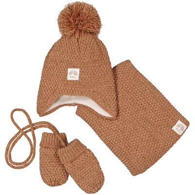 LA REDOUTE COLLECTIONS Ensemble bonnet + snood + moufles LA REDOUTE COLLECTIONS Ensemble bonnet + snood + moufles