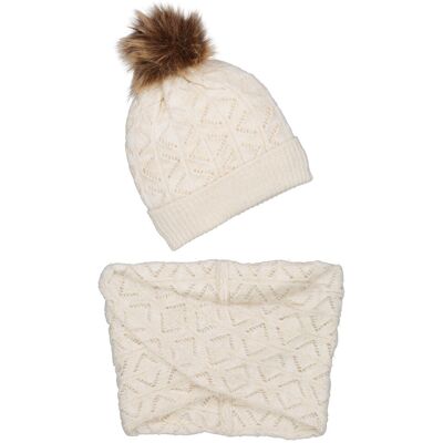 LA REDOUTE COLLECTIONS Ensemble bonnet et snood maille pointelle LA REDOUTE COLLECTIONS Ensemble bonnet et snood maille pointelle