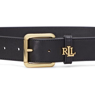 LAUREN RALPH LAUREN Ceinture large en cuir avec logo LAUREN RALPH LAUREN Ceinture large en cuir avec logo 
