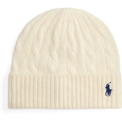 POLO RALPH LAUREN Bonnet avec logo brodé, 90% laine 10% cachemire POLO RALPH LAUREN Bonnet avec logo brodé, 90% laine 10% cachemire