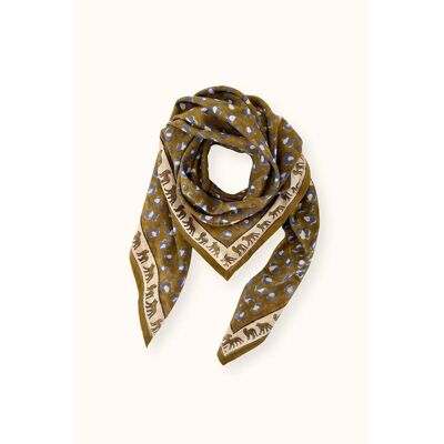APACHES COLLECTIONS Grand foulard imprimé léopard, DUPATTA APACHES COLLECTIONS Grand foulard imprimé léopard, DUPATTA