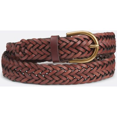 LA REDOUTE COLLECTIONS Ceinture en cuir tressé à boucle métal LA REDOUTE COLLECTIONS Ceinture en cuir tressé à boucle métal