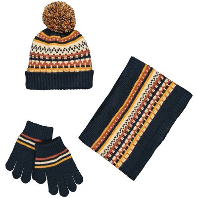 LA REDOUTE COLLECTIONS - Ensemble bonnet, snood, gants - Multicolore LA REDOUTE COLLECTIONS - Ensemble bonnet, snood, gants - Multicolore