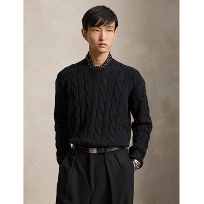 POLO RALPH LAUREN Pull torsadé, en laine mélangée, Relaxed Fit POLO RALPH LAUREN Pull torsadé, en laine mélangée, Relaxed Fit