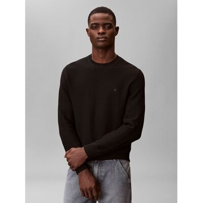 CALVIN KLEIN Pull col rond texturé CALVIN KLEIN Pull col rond texturé