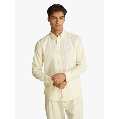 TOMMY HILFIGER Chemise droite popeline rayée TOMMY HILFIGER Chemise droite popeline rayée