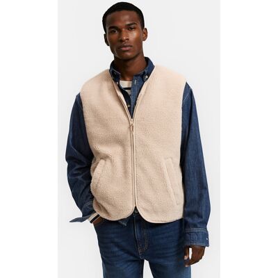 LA REDOUTE COLLECTIONS Gilet en grosse maille, fermeture zippée LA REDOUTE COLLECTIONS Gilet en grosse maille, fermeture zippée
