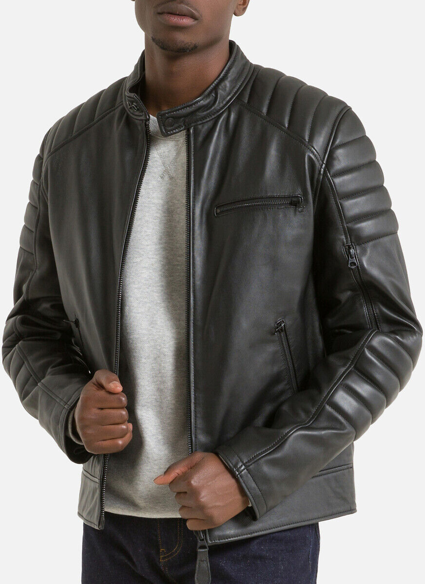 SCHOTT Blouson biker en cuir d'agneau LC Bike