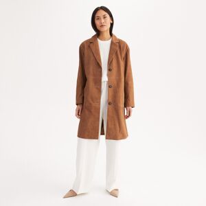 ANNE WEYBURN Manteau long, fermeture boutonnée, en cuir de chèvre, mi-saison ANNE WEYBURN Manteau long, fermeture boutonnée, en cuir de chèvre, mi-saison