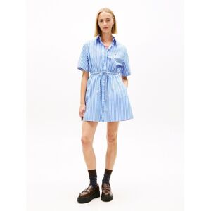 TOMMY JEANS Robe courte chemise, rayée, lien à nouer TOMMY JEANS Robe courte chemise, rayée, lien à nouer