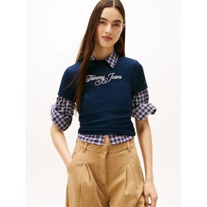 TOMMY JEANS T-shirt col rond, à manches courtes, logo TOMMY JEANS T-shirt col rond, à manches courtes, logo
