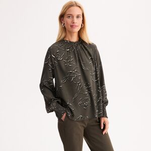 ANNE WEYBURN Blouse col V, imprimé floral, manches longues ANNE WEYBURN Blouse col V, imprimé floral, manches longues