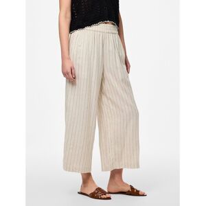PIECES Pantalon culotte rayé, taille haute PIECES Pantalon culotte rayé, taille haute